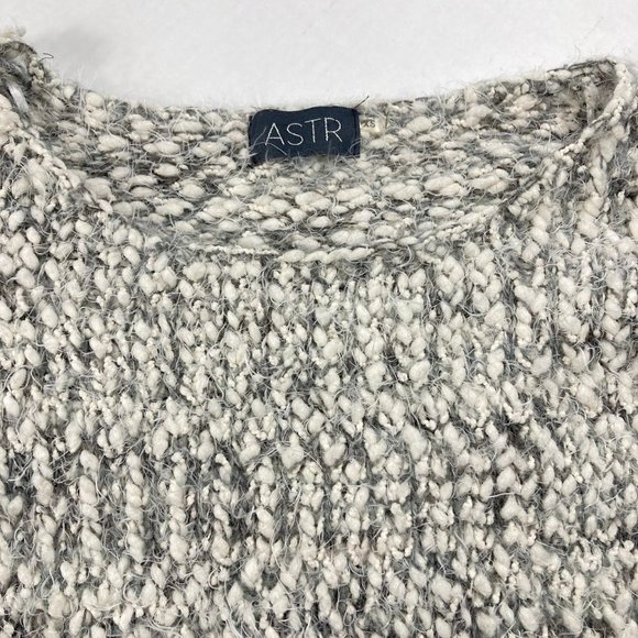 ASTR SWEATER ROUND NECK CROP TOP WOMEN GRAY SIZE XS - Picture 5 of 13